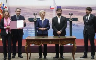 Unión Europea y Chile firman acuerdos de cooperación para el desarrollo de la industria del hidrógeno verde